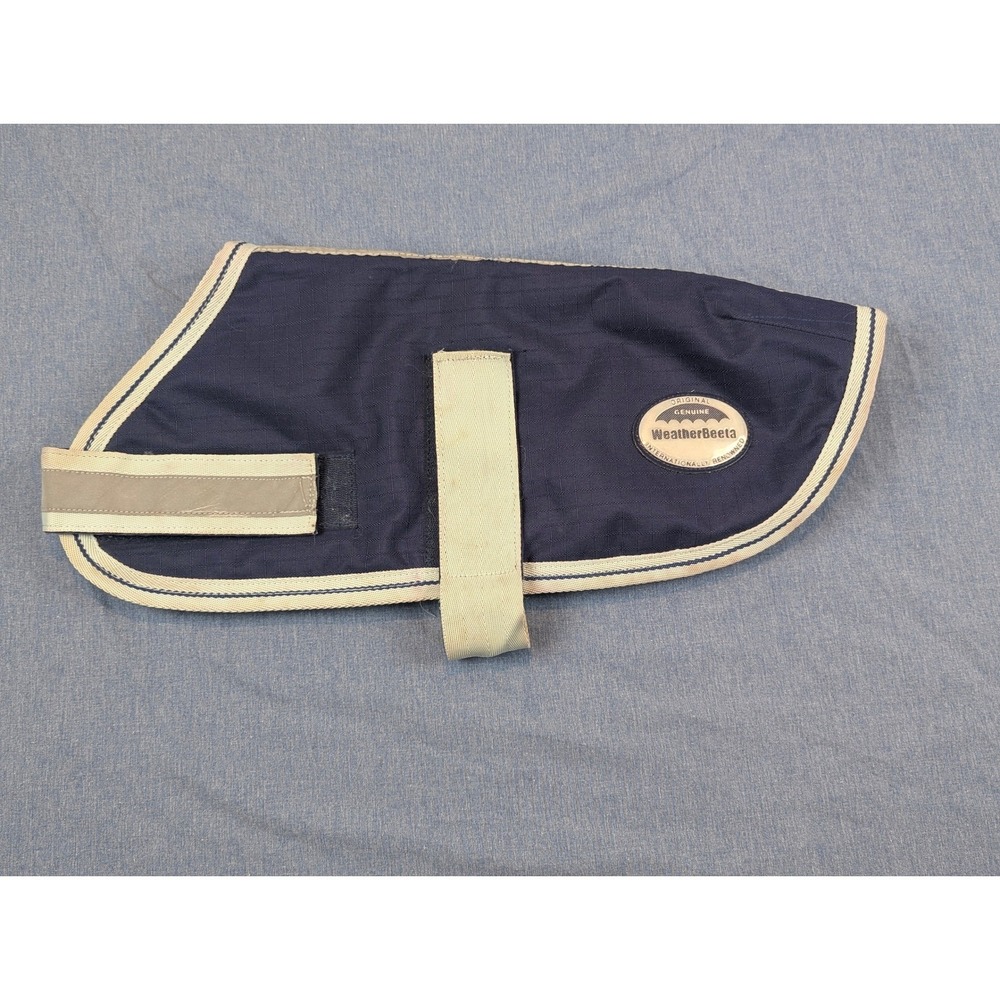 WeatherBeeta Navy Blue Quilted Dog Coat Jacket Reflective 16 Inch Size 16 Medium - Picture 4 of 9
